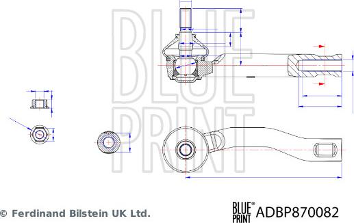 Blue Print ADBP870082 - Rotule de barre de connexion cwaw.fr