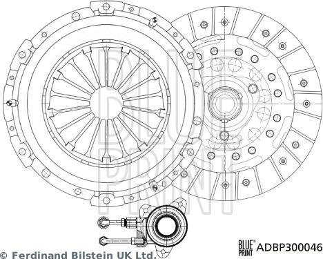 Blue Print ADBP300046 - Kit d'embrayage cwaw.fr