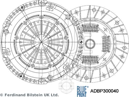 Blue Print ADBP300040 - Kit d'embrayage cwaw.fr