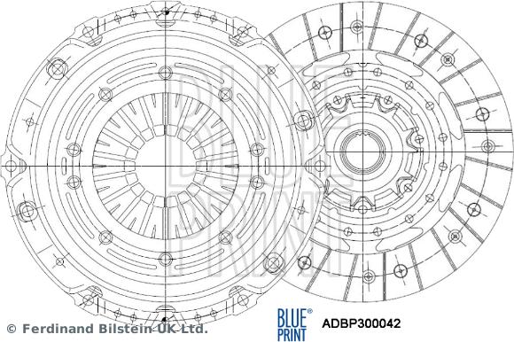 Blue Print ADBP300042 - Kit d'embrayage cwaw.fr