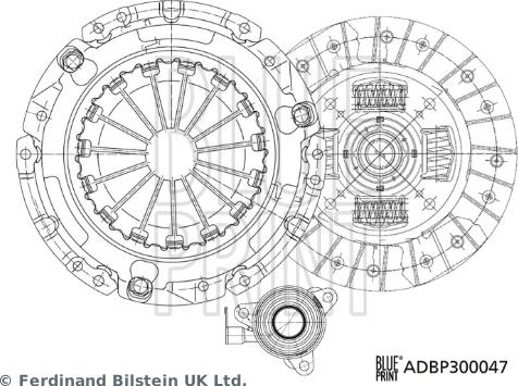 Blue Print ADBP300047 - Kit d'embrayage cwaw.fr