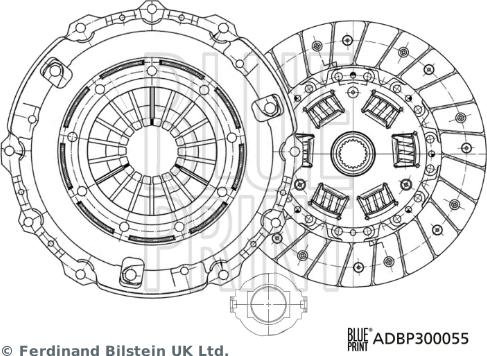 Blue Print ADBP300055 - Kit d'embrayage cwaw.fr