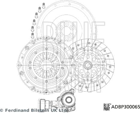 Blue Print ADBP300065 - Kit d'embrayage cwaw.fr