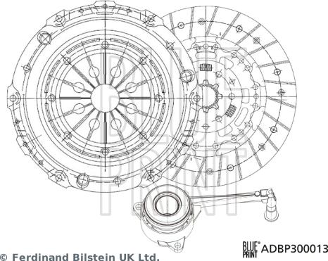 Blue Print ADBP300013 - Kit d'embrayage cwaw.fr