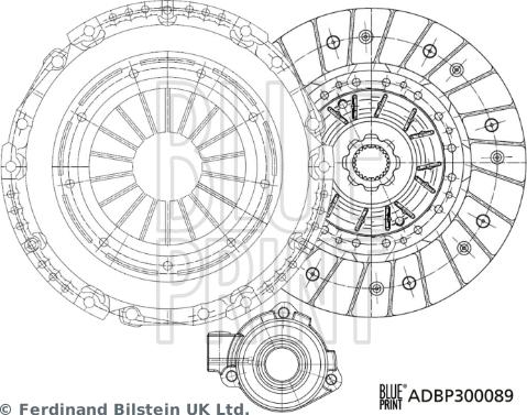 Blue Print ADBP300089 - Kit d'embrayage cwaw.fr