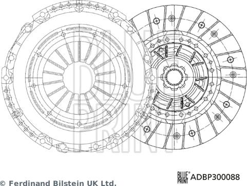 Blue Print ADBP300088 - Kit d'embrayage cwaw.fr