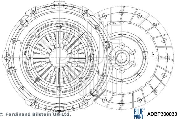 Blue Print ADBP300033 - Kit d'embrayage cwaw.fr