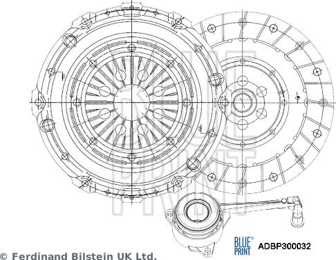 Blue Print ADBP300032 - Kit d'embrayage cwaw.fr