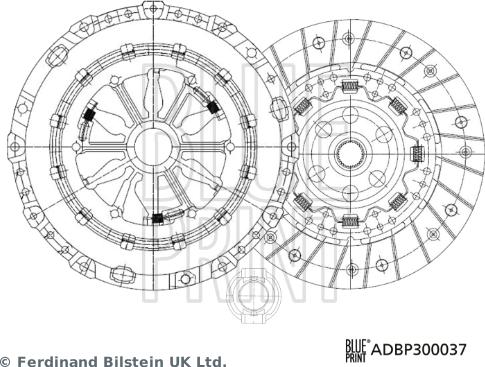 Blue Print ADBP300037 - Kit d'embrayage cwaw.fr