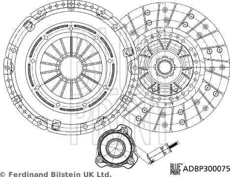 Blue Print ADBP300075 - Kit d'embrayage cwaw.fr