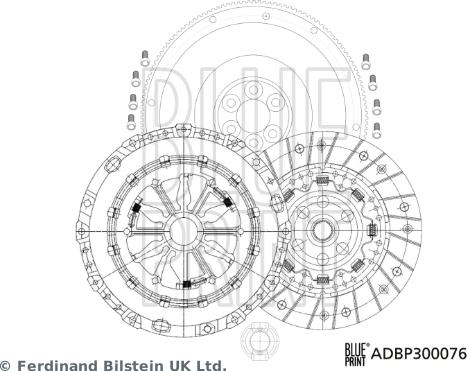 Blue Print ADBP300076 - Kit d'embrayage cwaw.fr