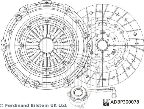 Blue Print ADBP300078 - Kit d'embrayage cwaw.fr