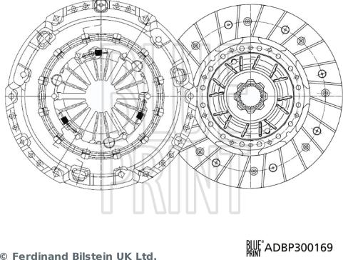 Blue Print ADBP300169 - Kit d'embrayage cwaw.fr