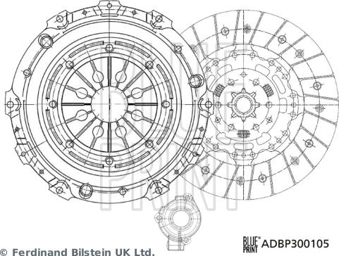 Blue Print ADBP300105 - Kit d'embrayage cwaw.fr