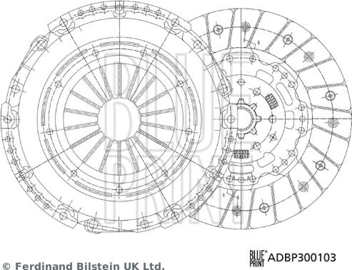 Blue Print ADBP300103 - Kit d'embrayage cwaw.fr