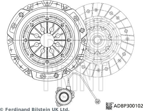 Blue Print ADBP300102 - Kit d'embrayage cwaw.fr