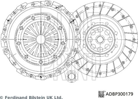 Blue Print ADBP300179 - Kit d'embrayage cwaw.fr