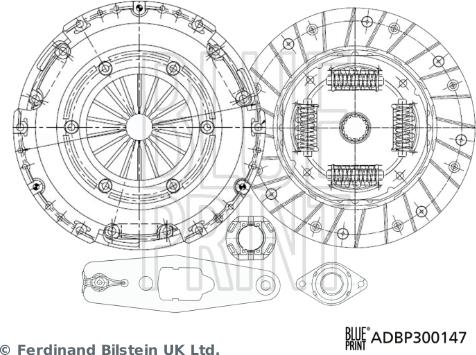 Blue Print ADBP300174 - Kit d'embrayage cwaw.fr