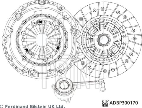 Blue Print ADBP300170 - Kit d'embrayage cwaw.fr