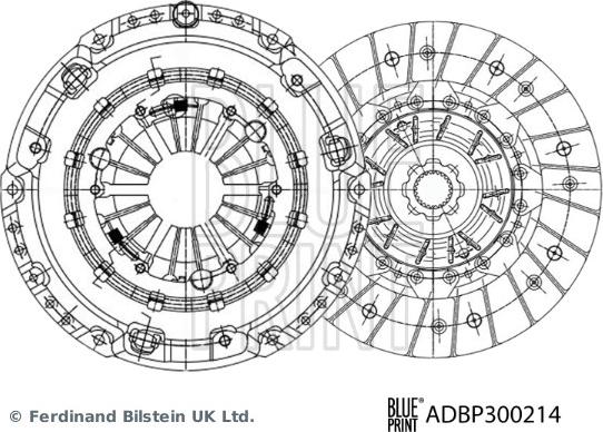 Blue Print ADBP300214 - Kit d'embrayage cwaw.fr