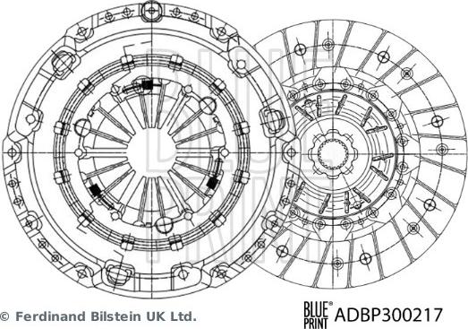 Blue Print ADBP300217 - Kit d'embrayage cwaw.fr