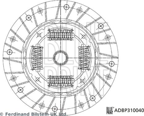 Blue Print ADBP310040 - Disque d'embrayage cwaw.fr