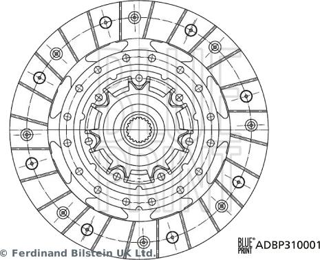 Blue Print ADBP310001 - Disque d'embrayage cwaw.fr