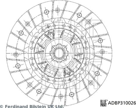 Blue Print ADBP310026 - Disque d'embrayage cwaw.fr