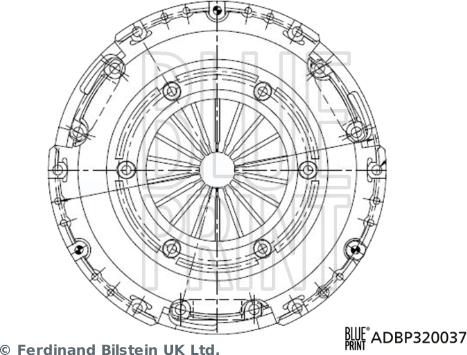 Blue Print ADBP320037 - Mécanisme d'embrayage cwaw.fr