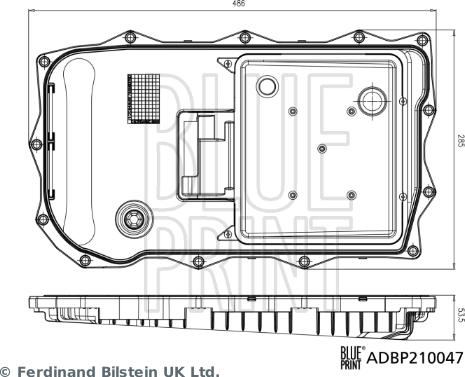 Blue Print ADBP210047 - Filtre hydraulique, boîte automatique cwaw.fr