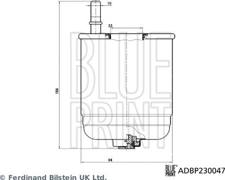 Blue Print ADBP230047 - Filtre à carburant cwaw.fr