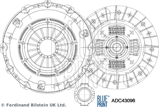 Blue Print ADC43096 - Kit d'embrayage cwaw.fr