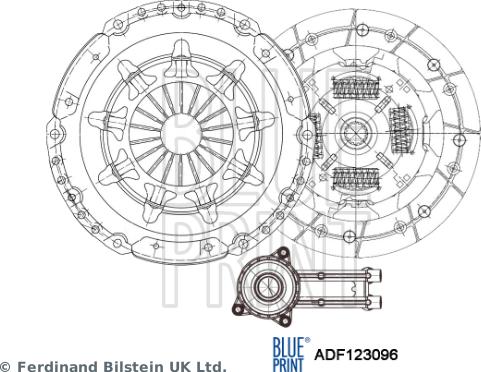 Blue Print ADF123096 - Kit d'embrayage cwaw.fr