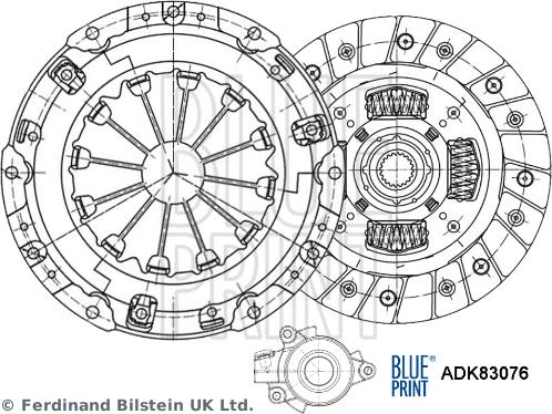 Blue Print ADK83076 - Kit d'embrayage cwaw.fr