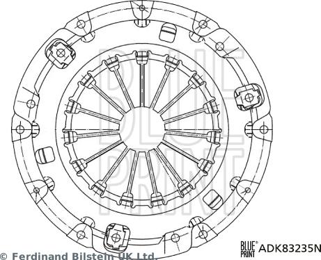 Blue Print ADK83235N - Mécanisme d'embrayage cwaw.fr