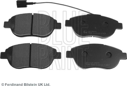 Blue Print ADL144202 - Kit de plaquettes de frein, frein à disque cwaw.fr