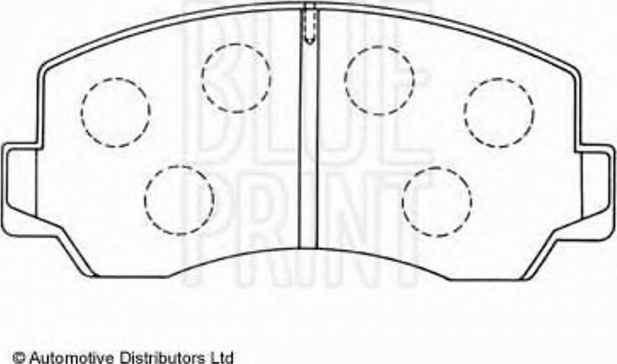 Blue Print ADM54219 - Kit de plaquettes de frein, frein à disque cwaw.fr