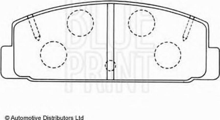 Blue Print ADM54214 - Kit de plaquettes de frein, frein à disque cwaw.fr