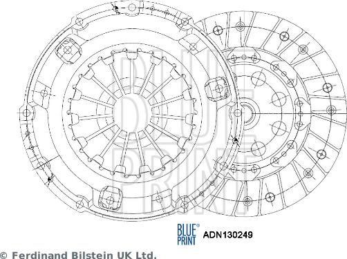 Blue Print ADN130249 - Kit d'embrayage cwaw.fr