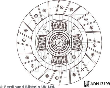 Blue Print ADN13199 - Disque d'embrayage cwaw.fr