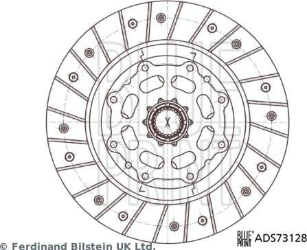 Blue Print ADS73128 - Disque d'embrayage cwaw.fr