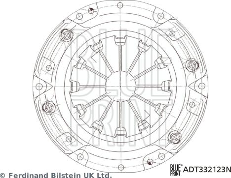 Blue Print ADT332123N - Mécanisme d'embrayage cwaw.fr