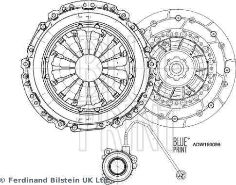 Blue Print ADW193099 - Kit d'embrayage cwaw.fr