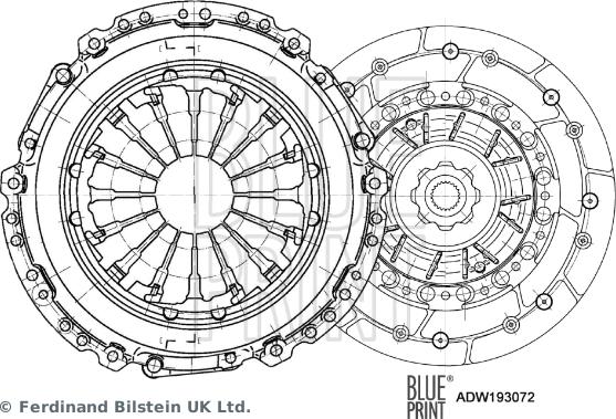 Blue Print ADW193072 - Kit d'embrayage cwaw.fr