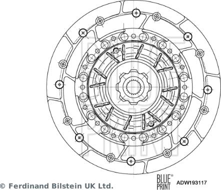 Blue Print ADW193117 - Disque d'embrayage cwaw.fr