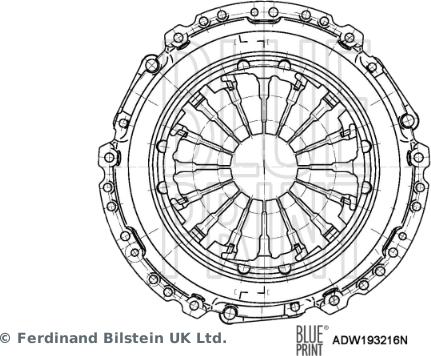 Blue Print ADW193216N - Mécanisme d'embrayage cwaw.fr