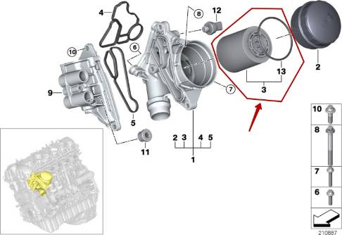 BMW 11 42 7 953 129 - Filtre à huile cwaw.fr