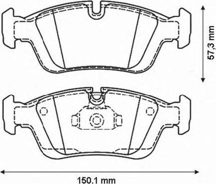 BMW 34111160357 - Kit de plaquettes de frein, frein à disque cwaw.fr