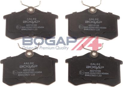 BOGAP A8210100 - Kit de plaquettes de frein, frein à disque cwaw.fr