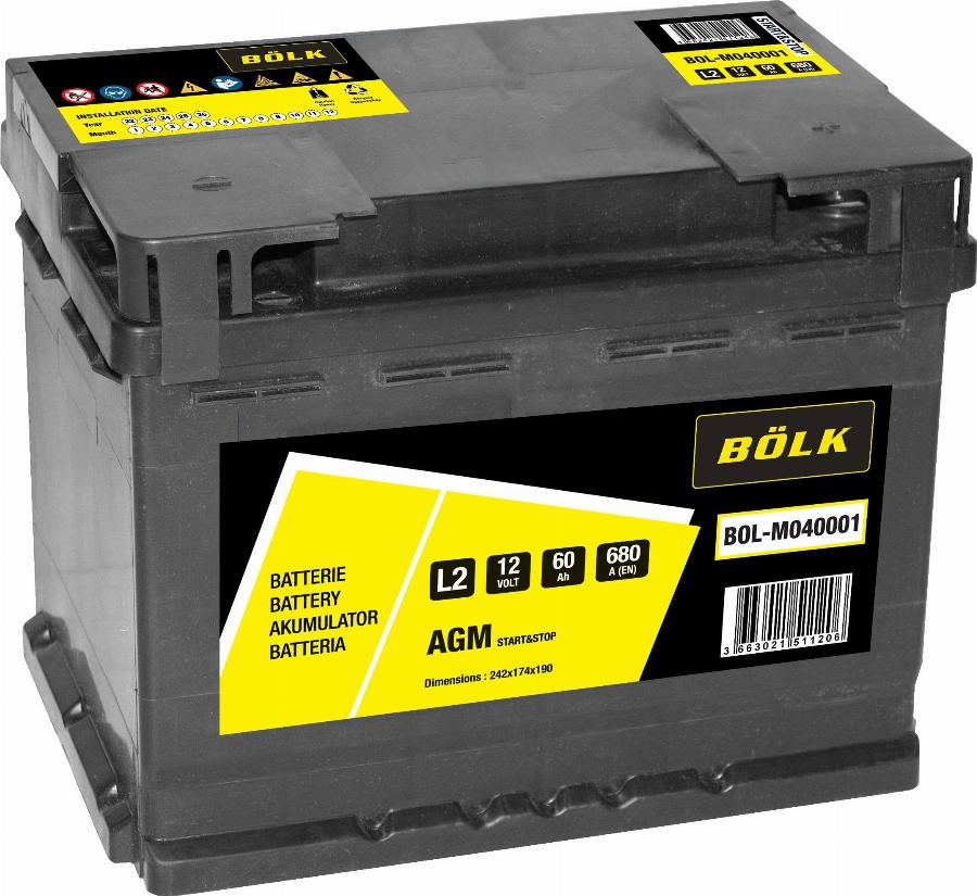 BÖLK BOL-M040001 - Batterie de démarrage cwaw.fr